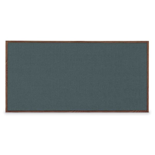 Combo Board, 72"x48", Satin Frame/Black Porcelain & Forbo